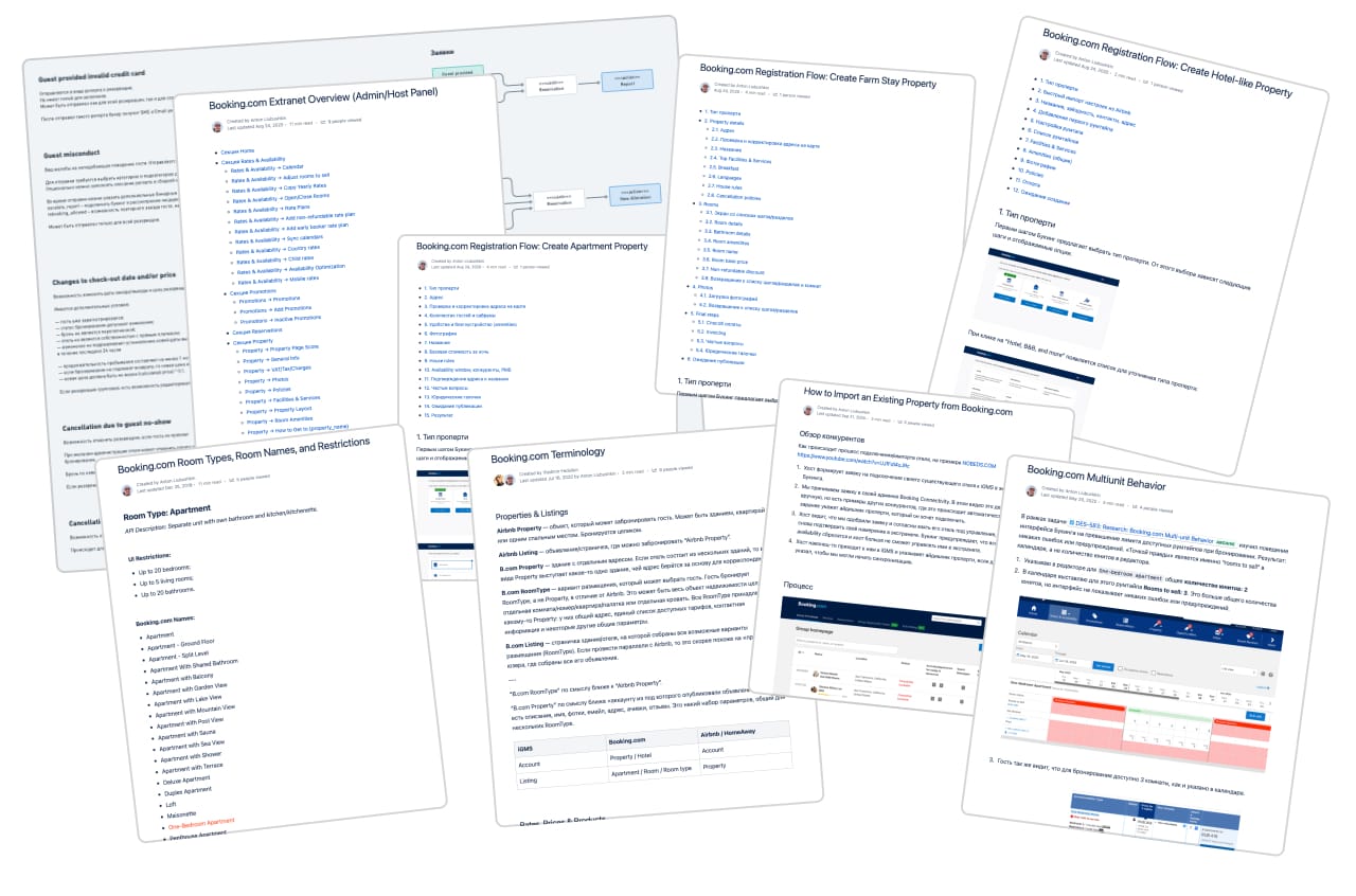 Описание сущностей и процессов во внутренней базе знаний