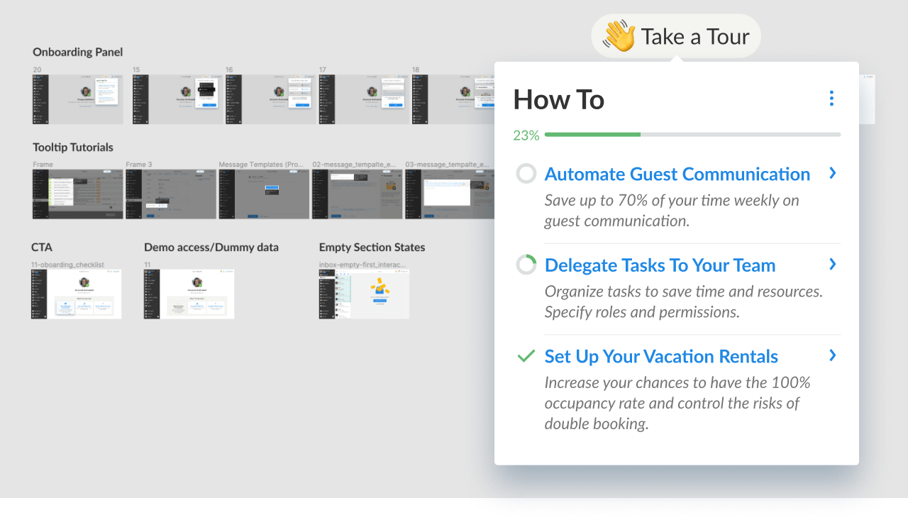 Концепты подходов к онбордингу новых пользователей в фигме