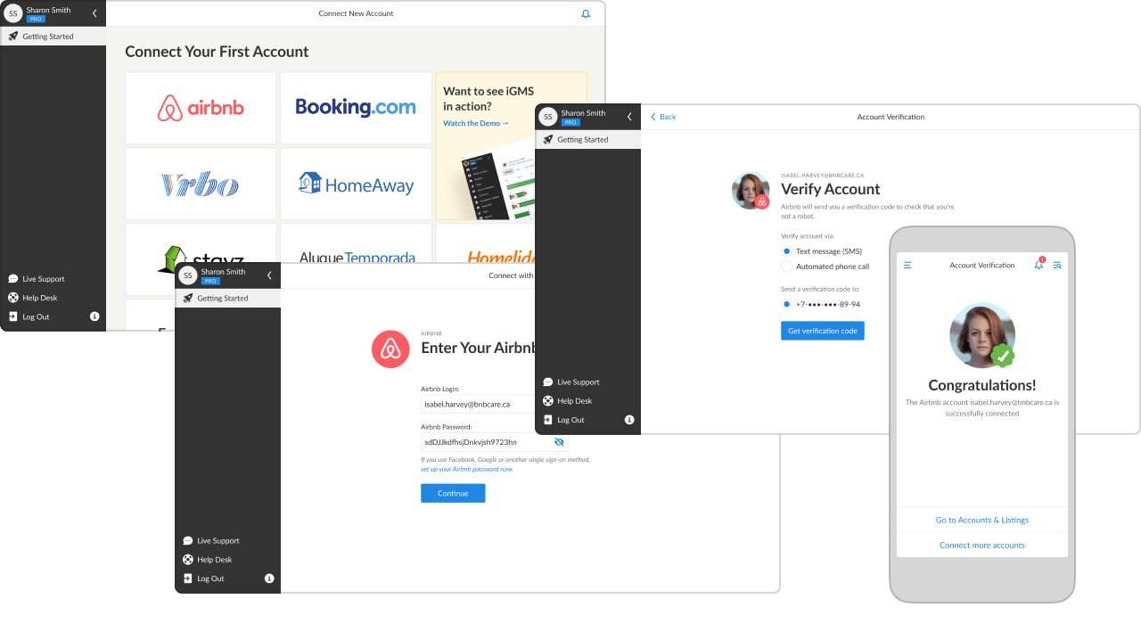 Несколько экранов финального результата